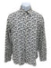 Marni Size 48 White & Black Cotton Abstract Button up Men's Long Sleeve Shirt White & Black / 48