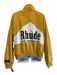 Rhude Size M Yellow & White Cotton Blend Zip UP Men's Jacket Yellow & White / M