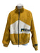 Rhude Size M Yellow & White Cotton Blend Zip UP Men's Jacket Yellow & White / M