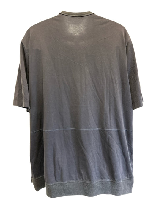 Louis Vuitton Size L Blue & White Cotton Blend logo T shirt Crew Short Sleeve Blue & White / L