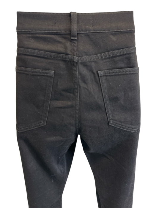 Valentino Size 34 Black Cotton Blend Solid Skinny Studs Men's Pants Black / 34