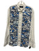 Dsquared Size 52 Blue & White Cotton Abstract Button Up Men's Long Sleeve Shirt Blue & White / 52
