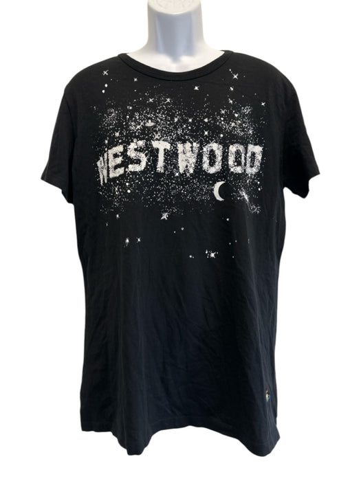 Vivienne Westwood Size M Black & White Cotton logo T shirt Splatter Short Sleeve Black & White / M