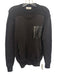 Ovadia & Sons Size L Black Nylon Solid Knit Zipper Detail Men's Sweater Black / L