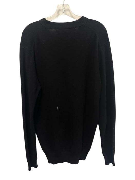 Comme De Garcon Size XL Black Wool Blend Solid Cardigan Men's Sweater Black / XL