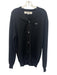 Comme De Garcon Size XL Black Wool Blend Solid Cardigan Men's Sweater Black / XL