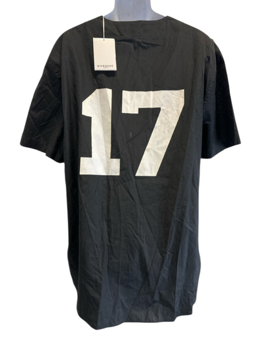 Givenchy NWT Size 44 Black Cotton Solid Button Up Men's Short Sleeve Black / 44