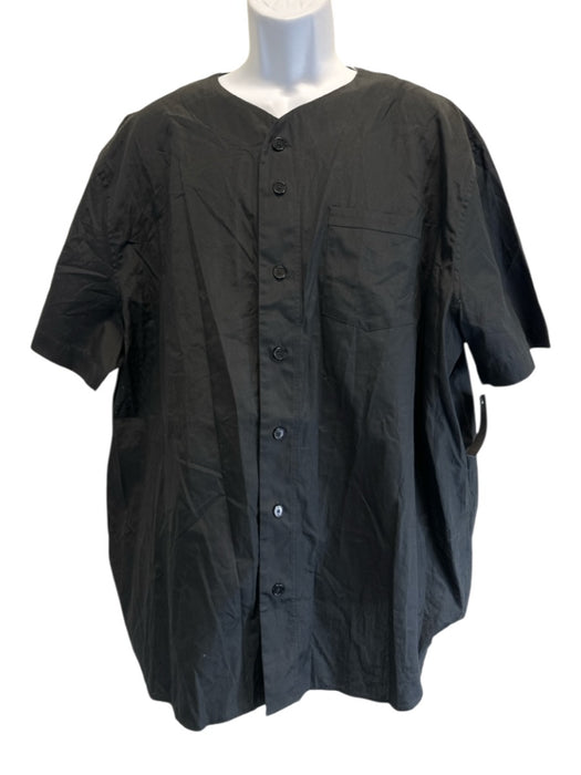Givenchy NWT Size 44 Black Cotton Solid Button Up Men's Short Sleeve Black / 44