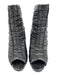 Christian Louboutin Shoe Size 40 Black Leather Rouched Peep Toe Stiletto Booties Black / 40