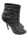 Christian Louboutin Shoe Size 40 Black Leather Rouched Peep Toe Stiletto Booties Black / 40