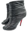Christian Louboutin Shoe Size 40 Black Leather Rouched Peep Toe Stiletto Booties Black / 40