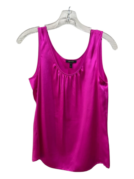 Escada Size 34 Pink Silk Scoop Neck Sleeveless Tank Ruched Top Pink / 34