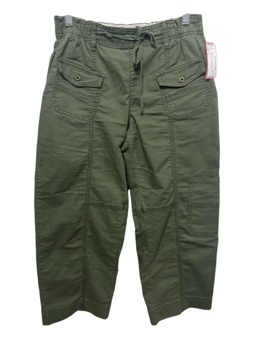 Pilcro Size XS Green Cotton Drawstring Pockets Cargo Wide Leg Pants Green / XS