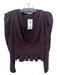 IRO Size 38 Purple Wool  Accordion Pleat Peplum Long Sleeve Top Purple / 38