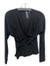 Norma kamali Size M/38 Black Poly Spandex Deep V Gathered Long Sleeve Top Black / M/38