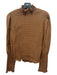 Veronica Beard Size 4 Camel Poly Blend Smocked High Neck Long Sleeve Top Camel / 4