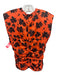 Ganni Size 38 Orange & Black Silk Floral Ruched Shoulder Pads Top Orange & Black / 38