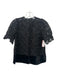 Missing Brand Size Est S Black Missing Fabric Lace Floral Velvet Top Black / Est S