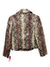 Marie Oliver Size S Cream, Burgundy & Multi Faux Leather Zip Up Snake Jacket Cream, Burgundy & Multi / S