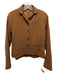 Hannoh Wessel Size 36 Whiskey Brown Cotton Blend Textured Wood Buttons Jacket Whiskey Brown / 36