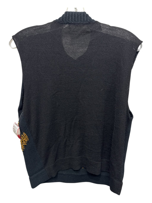 Rachel Comey Size XS Black & Gold Cotton Blend Knit Sleeveless Sweater Black & Gold / XS