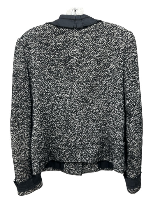 Dolce & Gabbana Size 42 Black, White & Gray Cotton Blend Boucle Jacket Black, White & Gray / 42