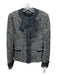 Dolce & Gabbana Size 42 Black, White & Gray Cotton Blend Boucle Jacket Black, White & Gray / 42
