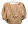 Jonathan Simkhai Size Medium Peach Beige Viscose Blend Short Puff Sleeve Top Peach Beige / Medium