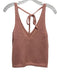 Intermix Size P Pink & Gold Cotton Blend Tie Back Knit Sleeveless Top Pink & Gold / P
