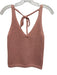 Intermix Size P Pink & Gold Cotton Blend Tie Back Knit Sleeveless Top Pink & Gold / P