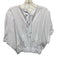 Monica Nera Size Small White Cotton Blend Short Sleeve Pintuck Elastic Waist Top White / Small