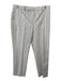 Theory Size 4 White, Green, Orange Cotton Blend Mid Rise Striped Tapered Pants White, Green, Orange / 4