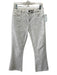 Frame Size 26 Silver & White Cotton Denim High Rise Coated Metallic Boot Jeans Silver & White / 26