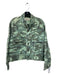 AMO Size XS Green Print Cotton & Rayon Camo Button Up Breast Pocket Jacket Green Print / XS