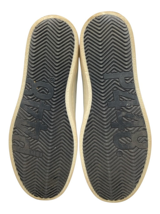 P448 Shoe Size 38 White, Gray & Black Leather & Suede Metallic lace up Sneakers White, Gray & Black / 38