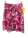 Misa Size XS Pink & Red Viscose floral print Zip Back Ruched Above Knee Skirt Pink & Red / XS