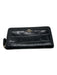 Coach Black Leather Zip Croc Embossed Continental Wallets Black