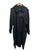 Burberrys Black Cotton Blend Solid Buttons Men's Coat Black / Est XL