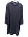 J Crew Size 18 Black Polyester Long Bell Sleeve Ruffle mock neck Dress Black / 18