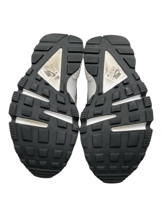 Nike Air Huarache Shoe Size 8.5 Silver & Gray Leather & Textile Lace Up Sneakers Silver & Gray / 8.5