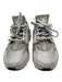 Nike Air Huarache Shoe Size 8.5 Silver & Gray Leather & Textile Lace Up Sneakers Silver & Gray / 8.5