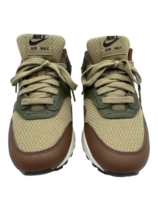 Nike Shoe Size 8.5 Green, Brown, Cream Leather Fabric Low Top Sneakers Green, Brown, Cream / 8.5