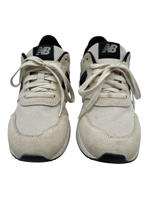 New Balance Shoe Size 9.5 Beige & Black Leather & Synthetic Mesh Sneakers Beige & Black / 9.5