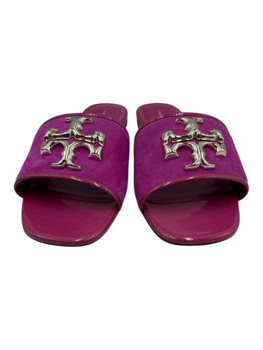 Tory Burch Shoe Size 9 Magenta Purple leather sole Gold Tone Hardware Sandals Magenta Purple / 9