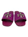 Tory Burch Shoe Size 9 Magenta Purple leather sole Gold Tone Hardware Sandals Magenta Purple / 9