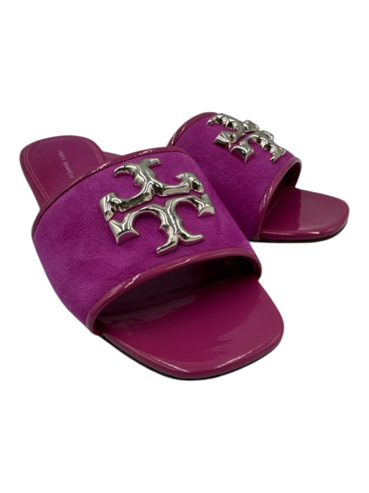 Tory Burch Shoe Size 9 Magenta Purple leather sole Gold Tone Hardware Sandals Magenta Purple / 9
