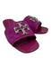 Tory Burch Shoe Size 9 Magenta Purple leather sole Gold Tone Hardware Sandals Magenta Purple / 9