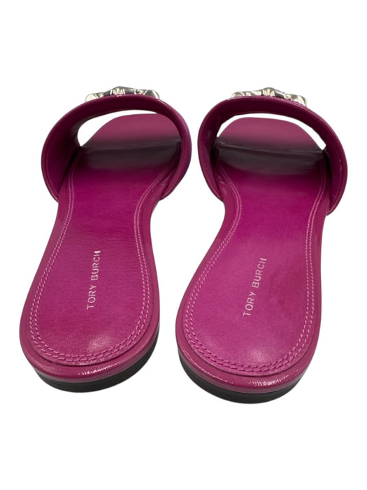 Tory Burch Shoe Size 9 Magenta Purple leather sole Gold Tone Hardware Sandals Magenta Purple / 9