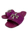 Tory Burch Shoe Size 9 Magenta Purple leather sole Gold Tone Hardware Sandals Magenta Purple / 9