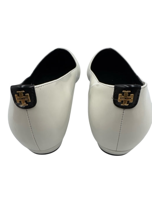 Tory Burch Shoe Size 8.5 White & Black Leather Low Heel Pointed Toe Flats White & Black / 8.5